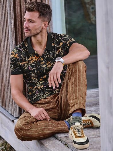 Seebrise-Leinenhose bordeaux