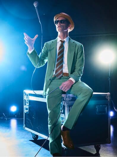 Funk-Soul-Anzugsakko petrol