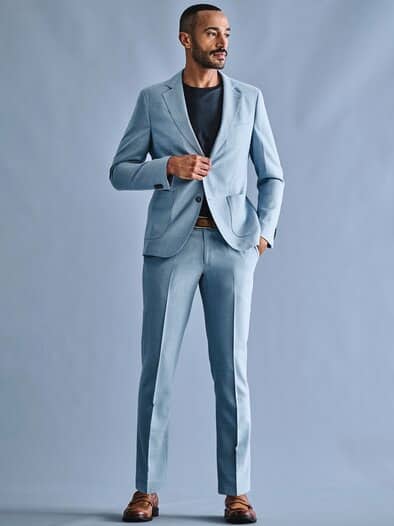 Wolke-Sieben-Anzughose himmelblau