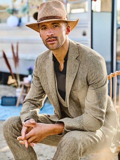 Pointillismus-Anzugsakko rotisseursenf