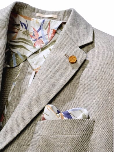 Toskana-Leinenanzugsakko toskana-grau