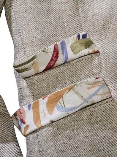 Toskana-Leinenanzugsakko toskana-grau