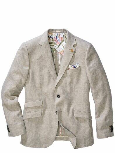 Toskana-Leinenanzugsakko toskana-grau