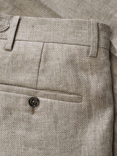 Toskana-Leinenanzughose toskana-grau