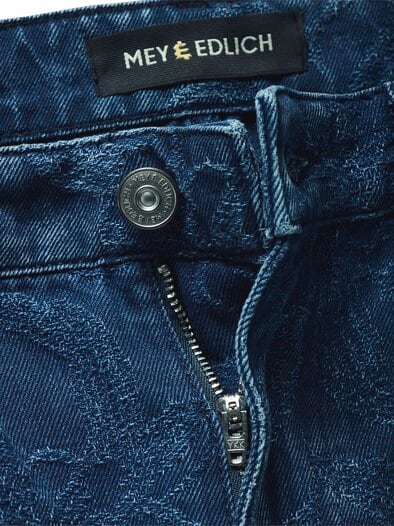 Jacquard-Shorts denimblau