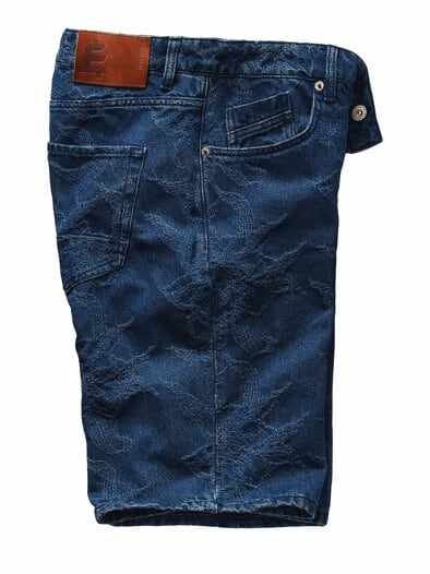 Jacquard-Shorts denimblau