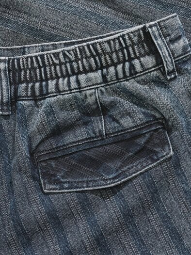 Herringbone-Denim-Cargo blauquarz