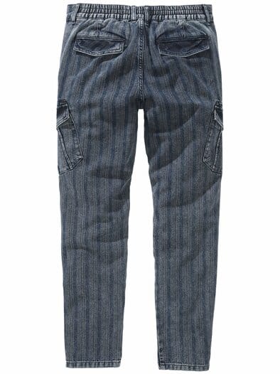 Herringbone-Denim-Cargo blauquarz
