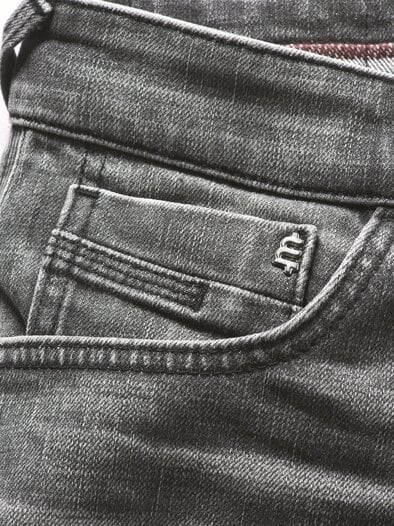 Raster-Jeans grillkohle