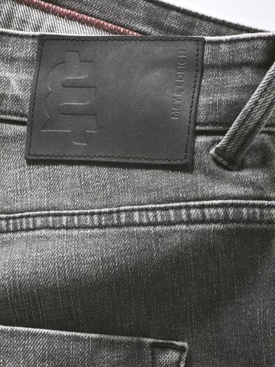 Raster-Jeans grillkohle