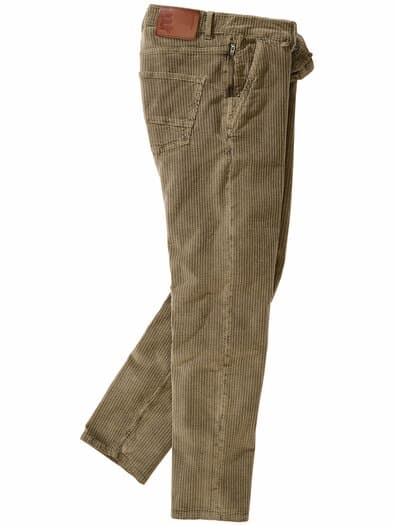 Einfache-Entscheidung-Cordhose kieselgrau
