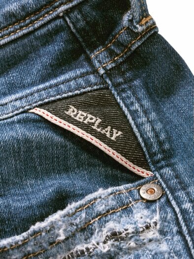 Jeans Anbass Destroy blauquarz