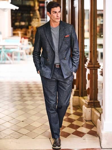 Genua-Anzugsakko indigo