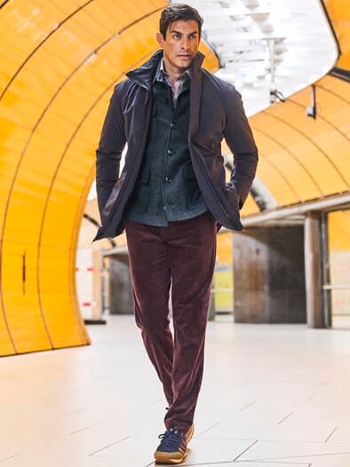 Five-Pocket-Sakko adelblau