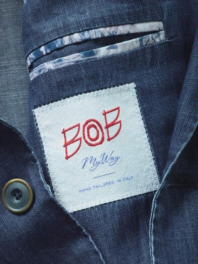 Sommer-Denim-Anzugsakko denim