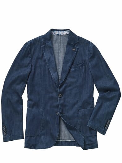 Sommer-Denim-Anzugsakko denim
