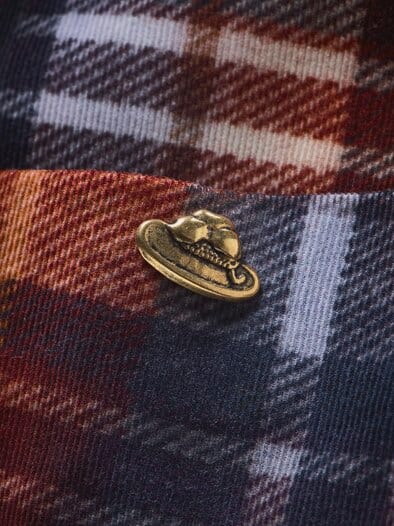 Cordsakko Lusandro Check marine/burgunder