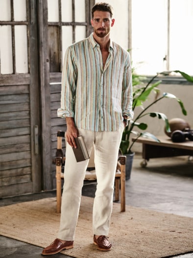 Leinenchino Herringbone strand