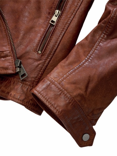Hausboot-Lederjacke whiskey