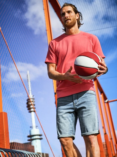 Denim-Joggshorts 2.0 hellblau