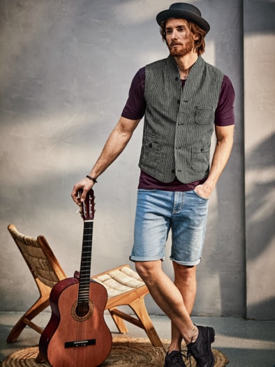 Denim-Joggshorts 2.0 hellblau