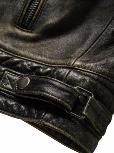 Tourenwagen-Lederjacke braun/staub