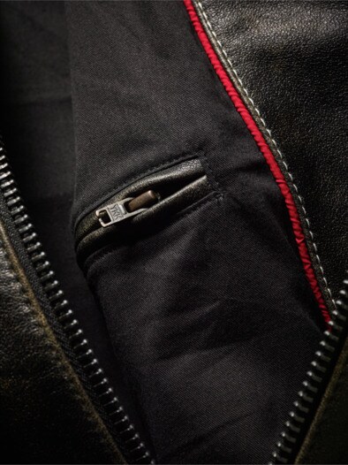 Tourenwagen-Lederjacke braun/staub