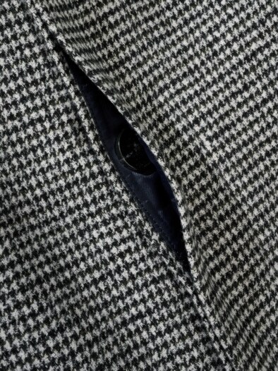 Houndstooth-Mantel Karo schwarz/weiß