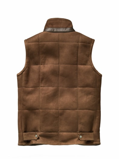 Artisan-Lammfellweste cognac