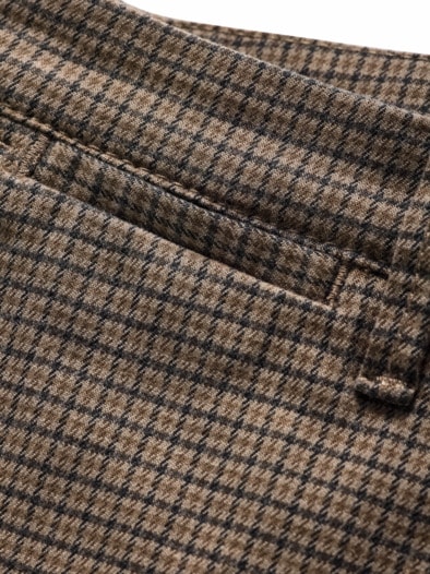 Eingestielte Hose Karo beige