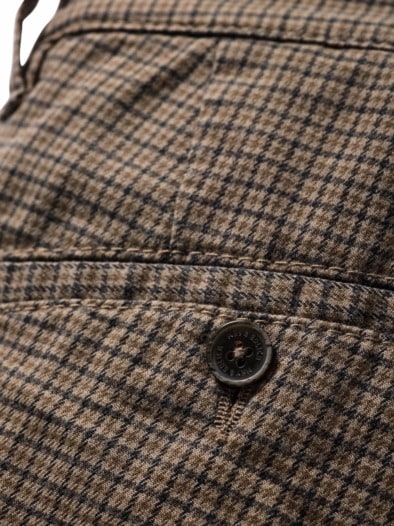 Eingestielte Hose Karo beige