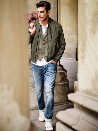 Denim-Joggjeans mid blue