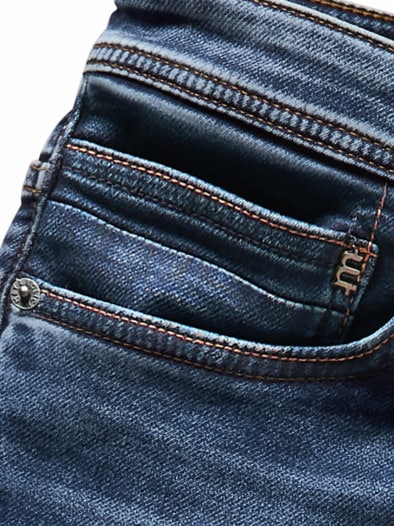 Denim-Joggjeans mid blue