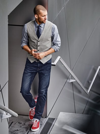 Denim-Joggjeans dark blue