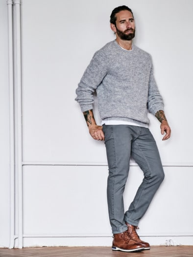 Hanf-Jeans hellblau