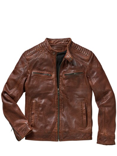 Gebrannte Bikerjacke Gebrannte Bikerjacke
