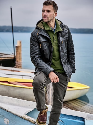 Dry-Wax-Outdoorjacke navy