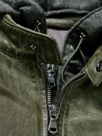 Lederjacke Figo moos