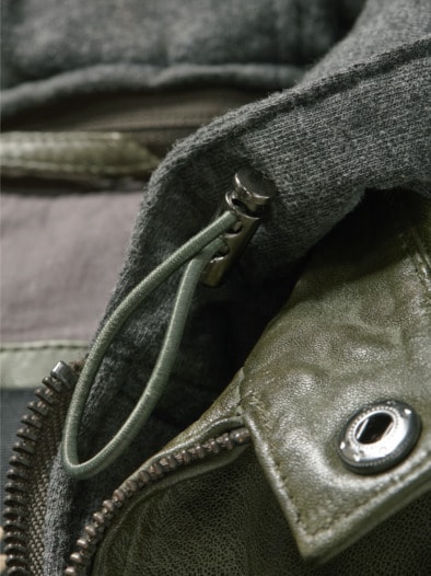 Lederjacke Figo moos