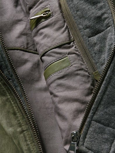 Lederjacke Figo moos