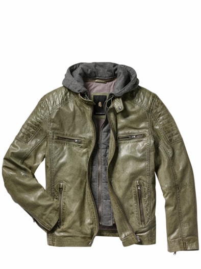 Lederjacke Figo moos