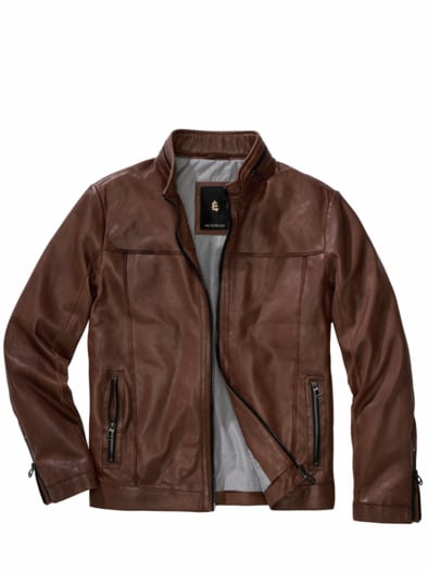 Fudge-Lederjacke karamell