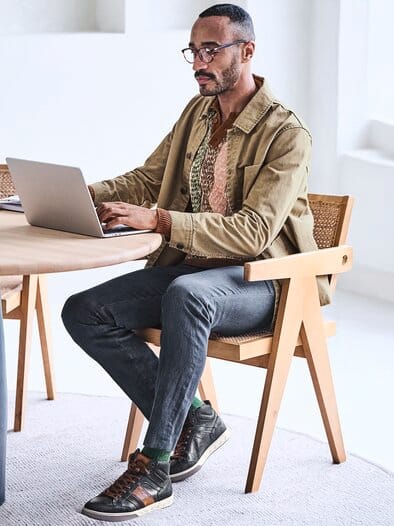 Werkbank-Hemdjacke tabakblatt