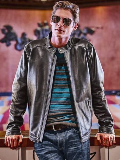 Minimalist-Blouson kaffeebohne