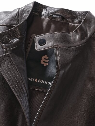 Minimalist-Blouson kaffeebohne