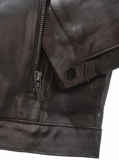 Minimalist-Blouson kaffeebohne