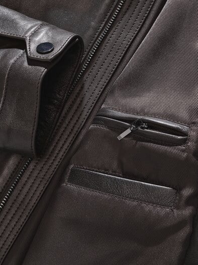 Minimalist-Blouson kaffeebohne