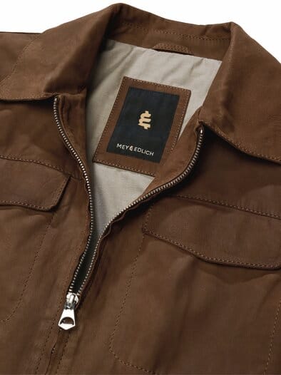 Leder-Blouson Cuoio nussbraun