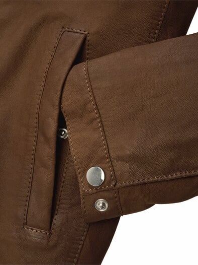 Leder-Blouson Cuoio nussbraun