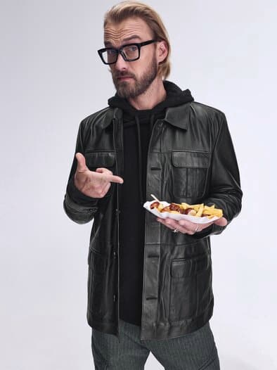Lederjacket Eterna Notte nachtschwarz